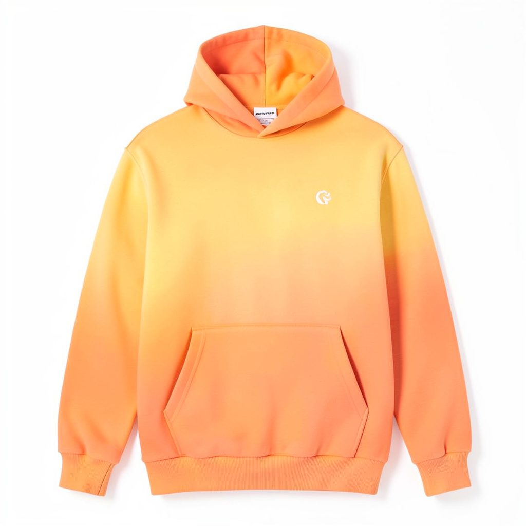 Dark green hoodie with bold astroworld-style print, flat lay on a plain background